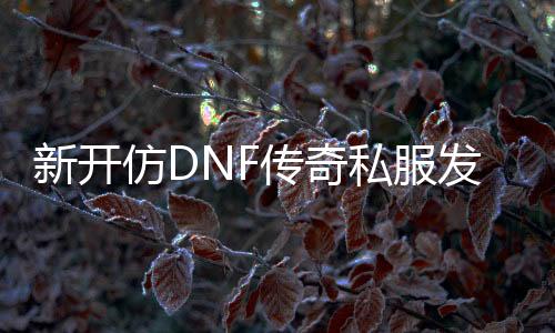 新开仿DNF传奇私服发布网，畅享热血战斗